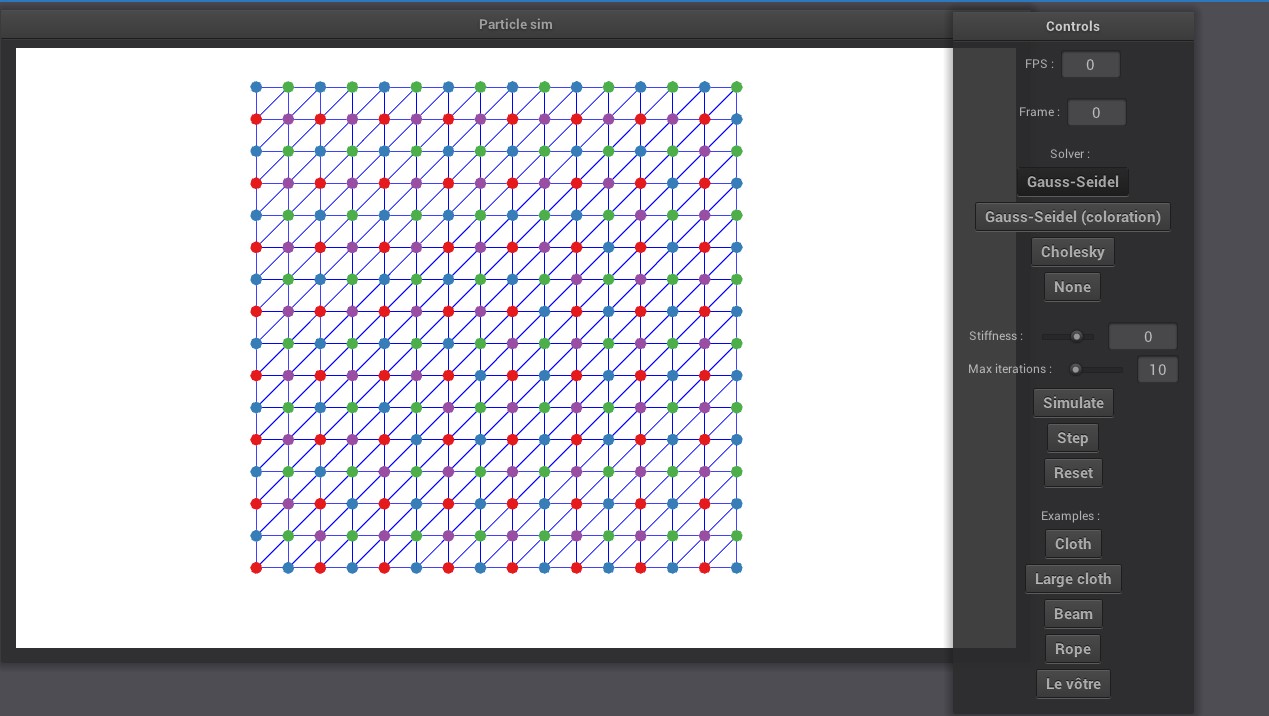 Une simulation de physique